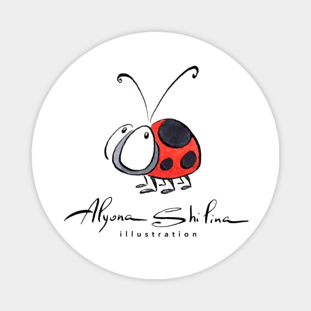 Ladybug Magnet by Alyona Shilina